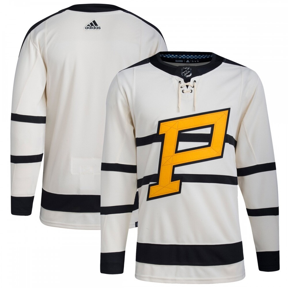 Pittsburgh Penguins adidas 2023 Winter Classic Blank Jersey - Cream-Pro Kit Vault | Brand New 26/27 Sports Jerseys